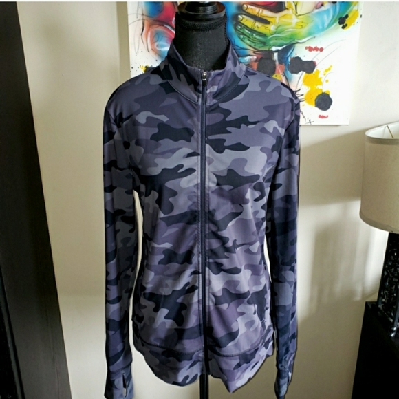 5 For $25✨️ Lole Womens Medium Work Out Army Print Camo Jacket ZipUp Sweater - Picture 8 of 8
